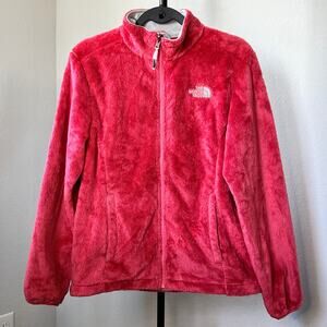 The North Face Women's Full Zip Osito Furry Fleece Jacket Raspberry Pink Size M